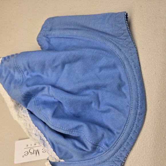 Curve Muse Women Bra 42DD Light Blue Underwired Lace‎ Bow Strap NWT - Picture 8 of 10